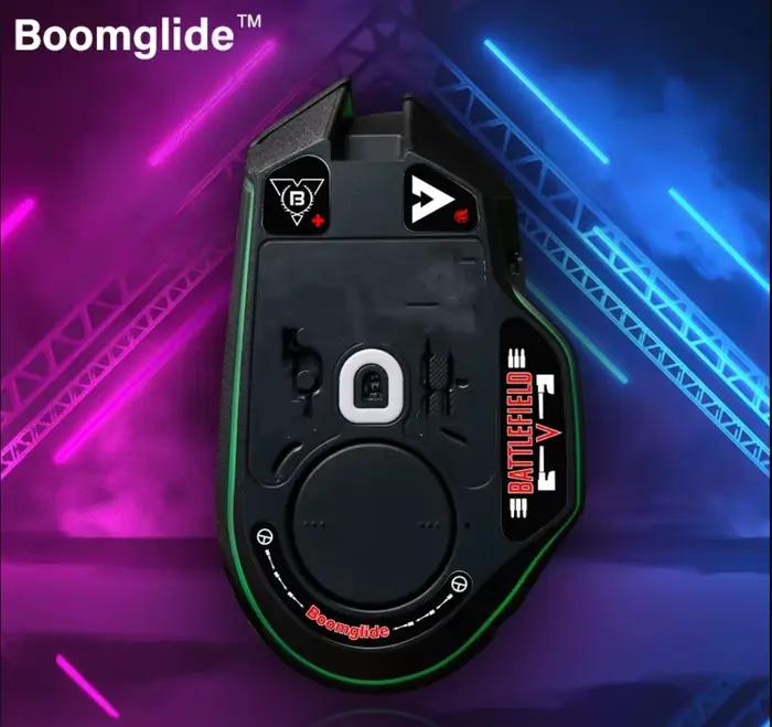 BOOMGLIDE GlassMouse compatible pour Razer Basilisk V3Pro souris patins en verre à bord rond incurvé personnalisés