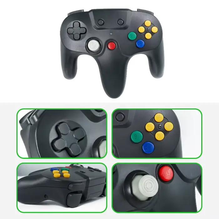 Manette sans fil 2, 4 GHz pour console N64