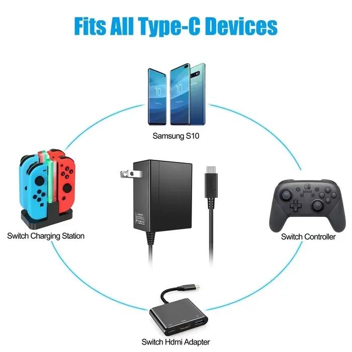 Adaptateur secteur Switch et chargeur rapide Switch Lite