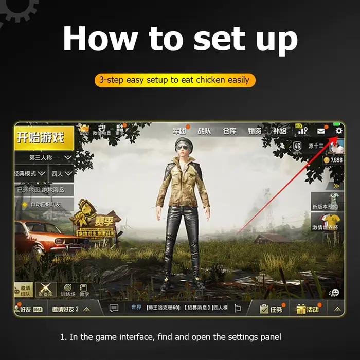 Accessoires pour appareils électroniques F01 1 Paire de manettes de jeu avec boutons de déclenchement pour PUBG