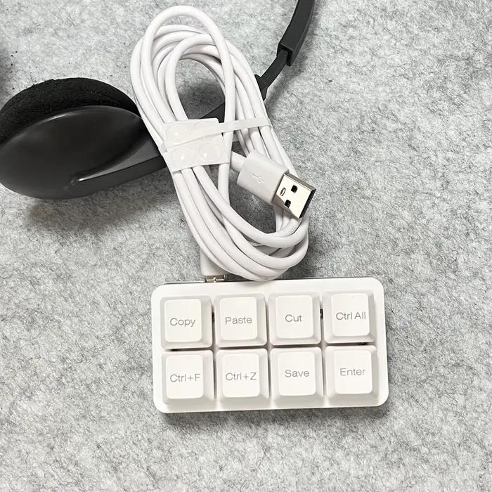 Clavier Excel New 8key Noir et Blanc Officiel avec Rétroéclairage RGB