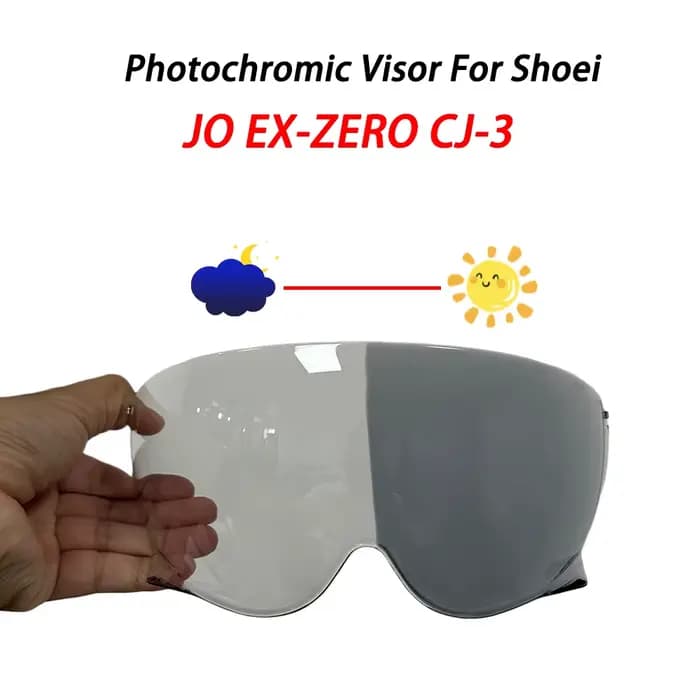 Visière de casque photochromique pour Shoei JO EX-ZERO EX ZERO CJ-3