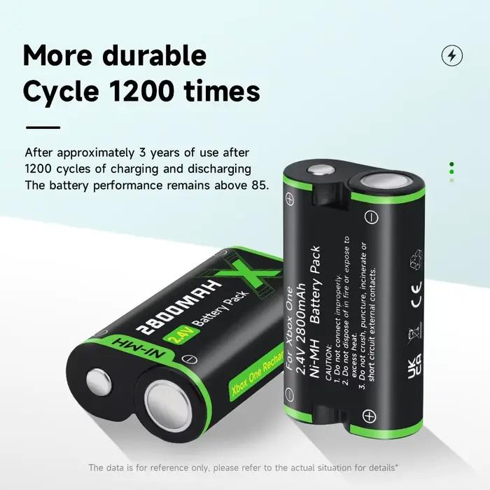 Batterie rechargeable 2600mAh pour manettes Xbox Series X/S/Xbox One S/X/XBOX ONE avec station de charge USB