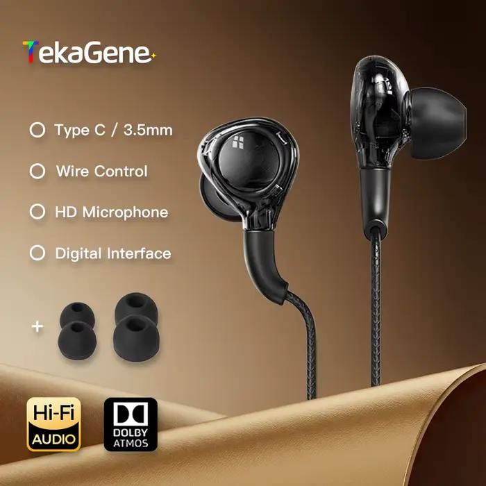 Écouteurs intra-auriculaires filaires à puce numérique