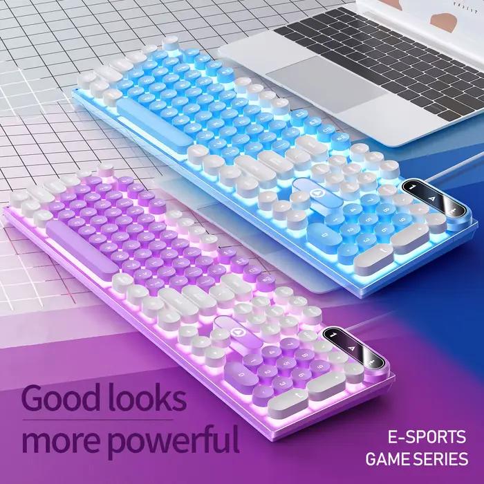 Machine à écrire ronde 104 touches clavier de jeu