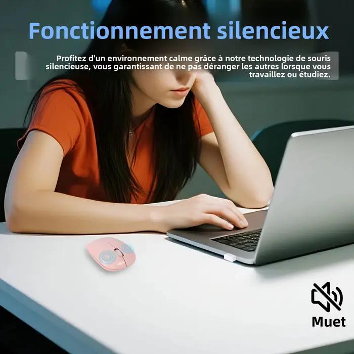 Mini souris sans fil silencieuse