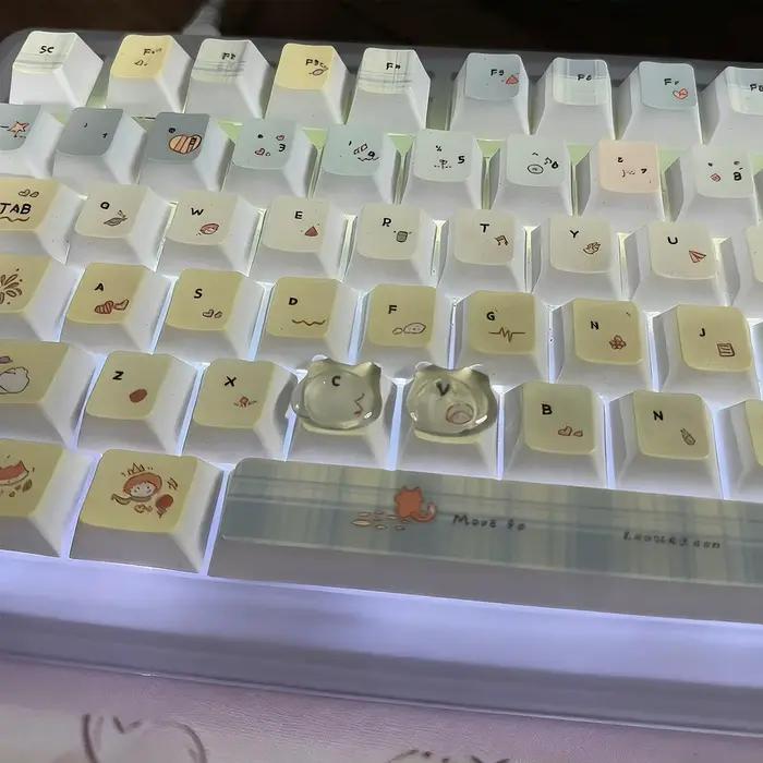 24 autocollants pour clavier pour les utilisateurs ayant des ongles longs