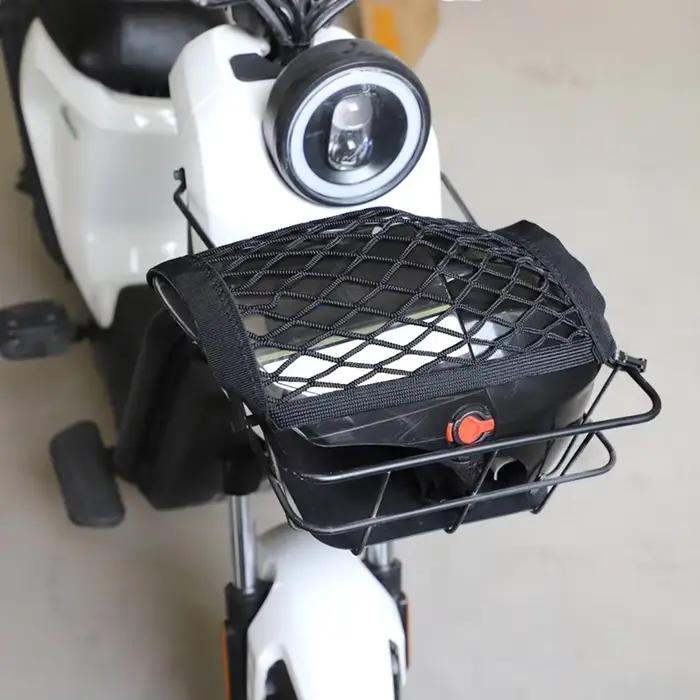 Sac de Coffre de Rangement pour Casque de Moto, Filet à Bagages, Crochet de Maintien, Cargo, Vélo, Scooter, Maille de Carburant Précieux