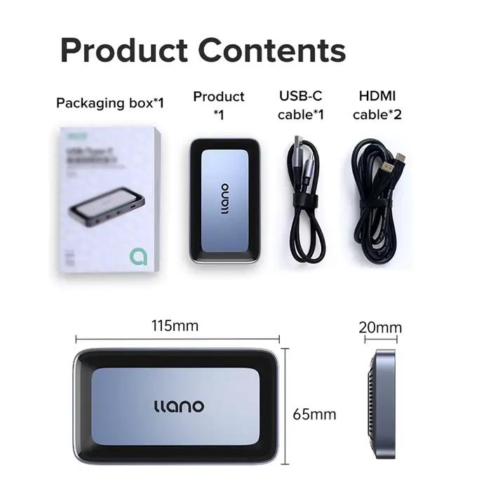 Llano Professional HDMI Live Stream Switcher 4K 60HZ carte de capture vidéo pour Streaming Podcasting Compatible avec PS5 Xbox Phone