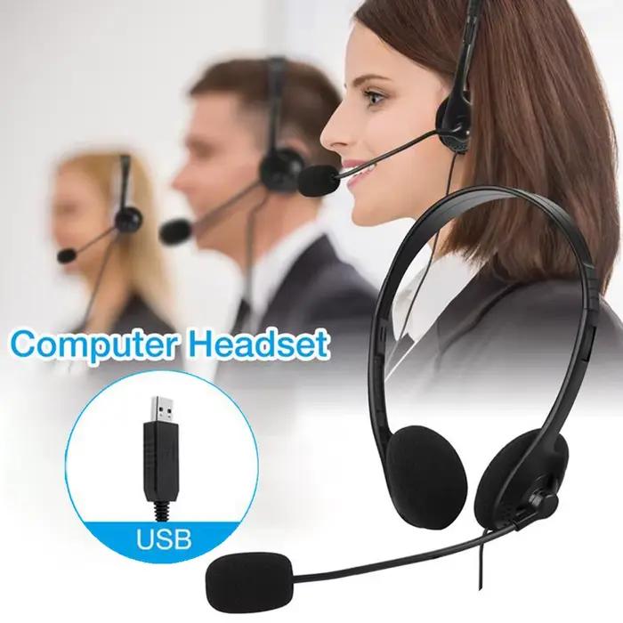 Antibruit Casque PC Gaming Avec Microphone USB Filaire