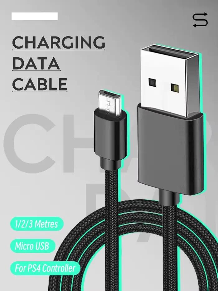 DATA FROG 1M 2M 3M câble de données de charge pour contrôleur PS4