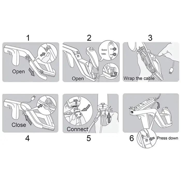 VIKEFON nouveau 1 pièces détachable pour Wii Zapper pistolet pour télécommande accessoires de jeu jeux