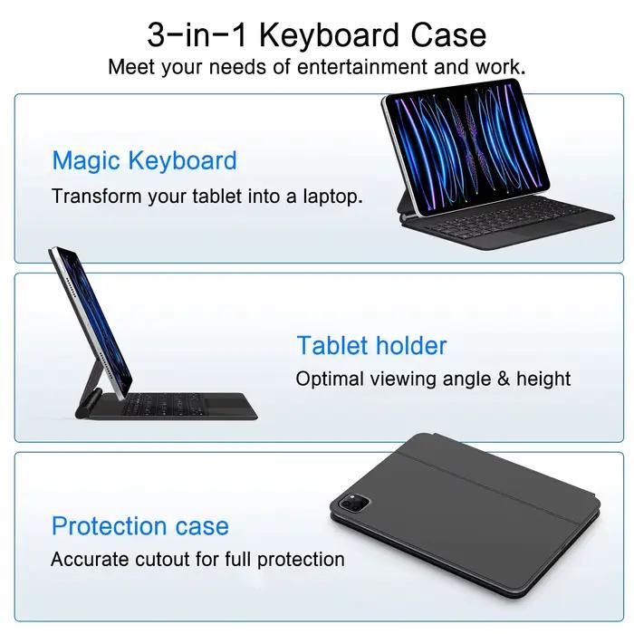 Clavier magique pour iPad Pro 11 2018 – 2022 Air 11 4e 5e 10.9