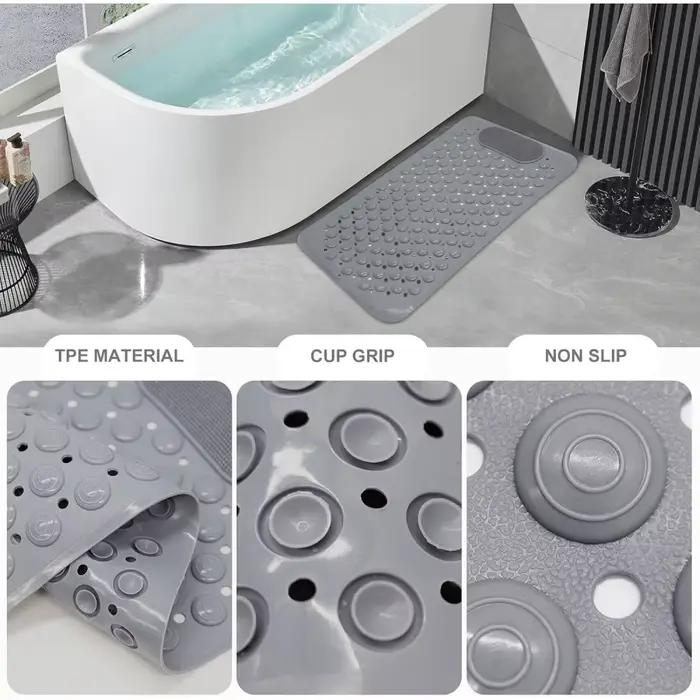 Tapis de Massage antidérapant pour salle de bain, couleur unie, pour la maison, à ventouse, imperméable, résistant à la saleté, pour toilettes, hôtel