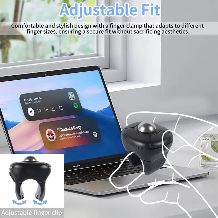 Souris Trackball sans fil Bluetooth double mode Air Mouse pour présentations PowerPoint