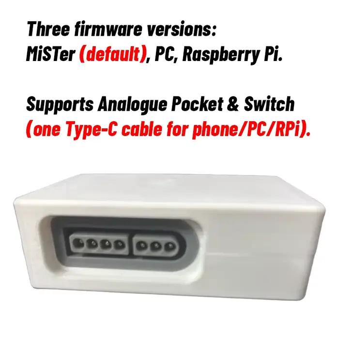 Adaptateur d'interface USB Triple SFC/NES/MD vers USB-C