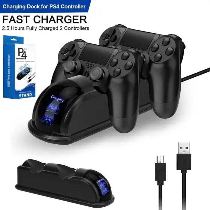 Station de charge rapide avec indicateur LED pour contrôleur PS4/PS4 Slim/PS4 Pro