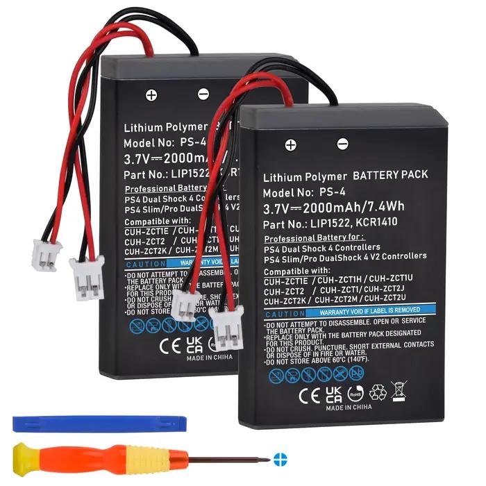 2000mAh PS4 Contrôleur Batterie pour Sony PlayStation 4 PS4 Pro DualShock4 KCR1410 LIP1522 CUH-ZCT1E CUH-ZCT2 Sans Fil