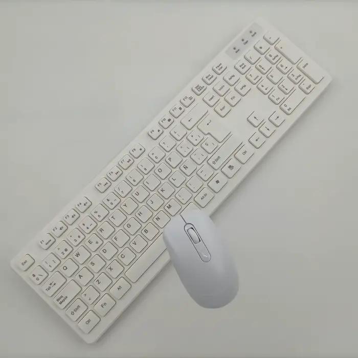 Clavier sans fil français 100% disposition ISO 105 touches anglais espagnol russe arabe portugais