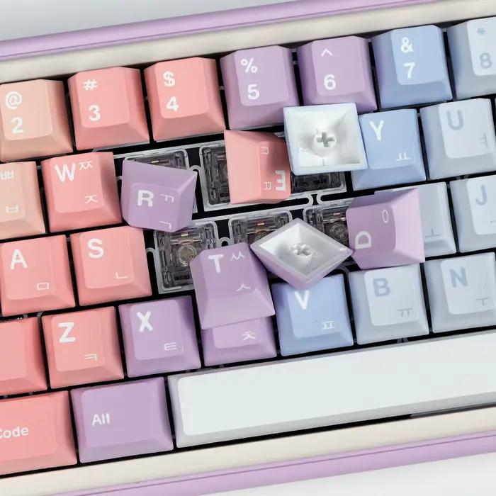 KBDiy coréen Dreamscape Keycap PBT Hangul Cherry profil Keycaps personnalisé Alice espace divisé ISO pour clavier mécanique Bluetooth