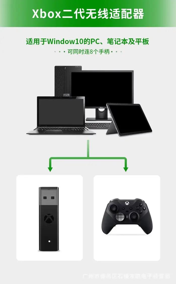 Adaptateur sans fil ONE S compatible avec Xbox One /S/X/Elite/ contrôleur pour Windows 10/8/7