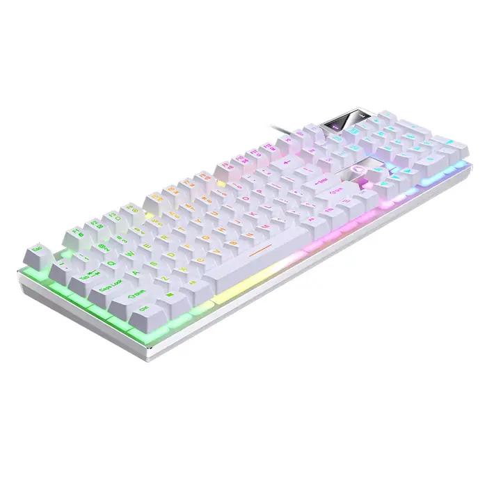 Clavier de jeu USB filaire avec rétro-éclairage