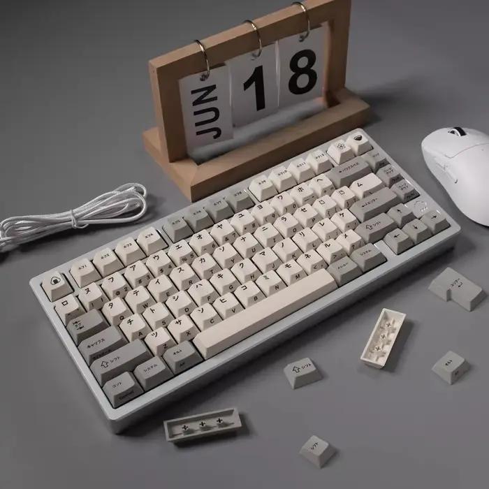 144 touches japonais Keycaps rétro PBT épaissir colorant Sublimation cerise hauteur côté impression clavier mécanique AULA F75 Ajazz Ak820pro