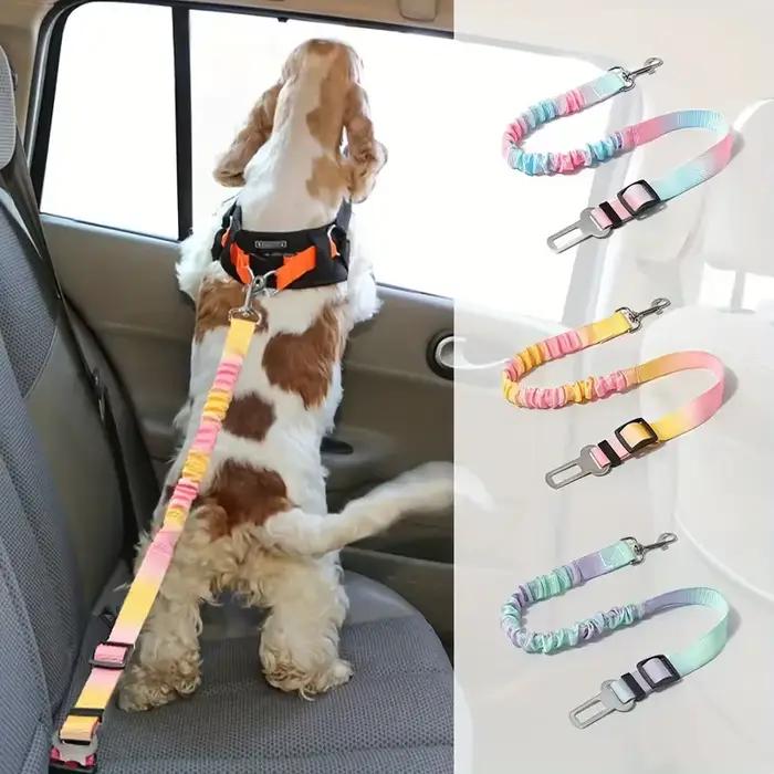 Ceinture de sécurité pour animaux de compagnie pour chiens, artefact de siège de voiture pour chiots de petite et moyenne taille, boucle de sécurité pour chats, fournitures de combat en peluche