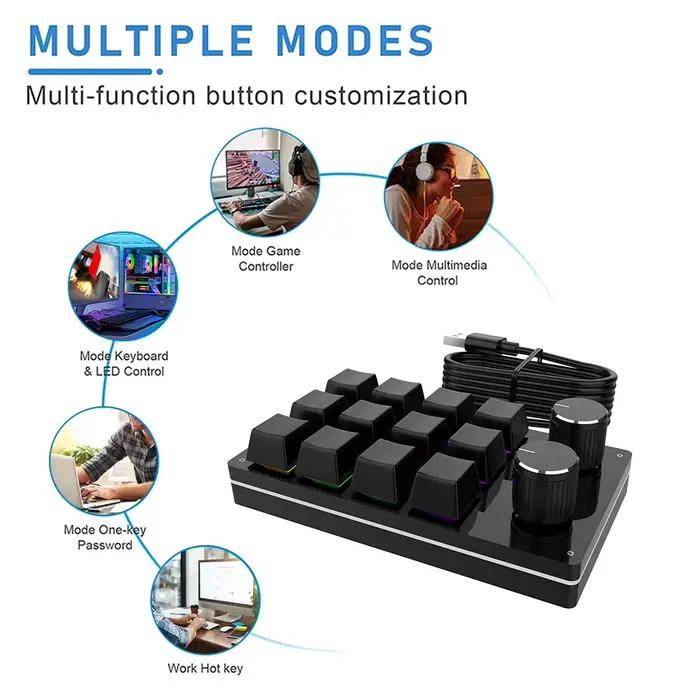 Mini-clavier mécanique de jeu Programmable