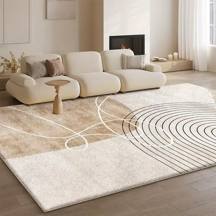 Tapis abstrait bohème VIKAMA adapté à une décoration luxueuse et créative dans les cafés