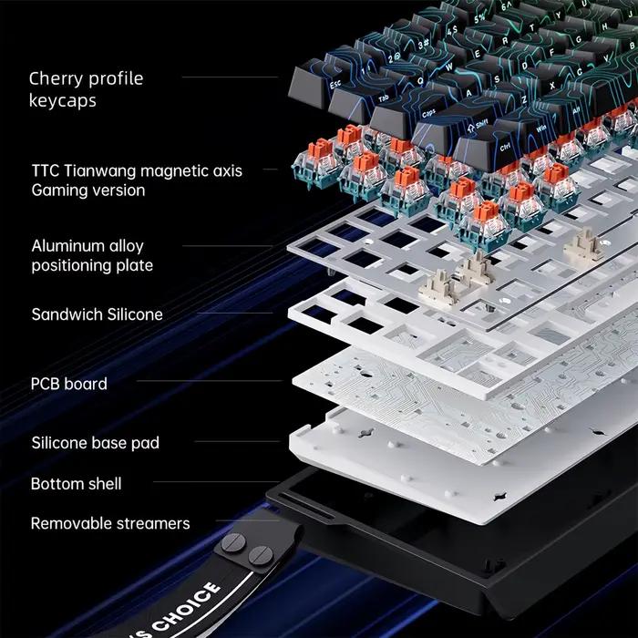 MCHOSE ACE 68 commutateur magnétique clavier de jeu effet Hall déclencheur rapide Programmable rvb 8K Hz