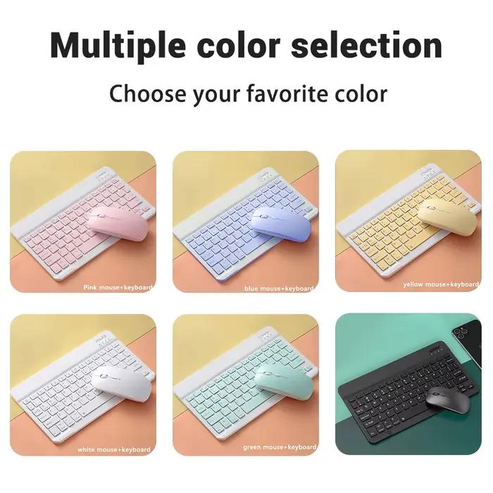 Clavier et Souris Bluetooth EMTRA Ergonomique pour Bureau à Domicile, Polyvalent, Multimédia, Compatible avec iOS, Android, Windows et Mac Occasions Spéciales