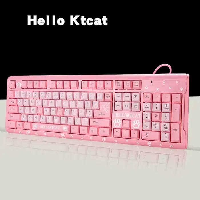 KTCAT – clavier filaire USB rose pour filles
