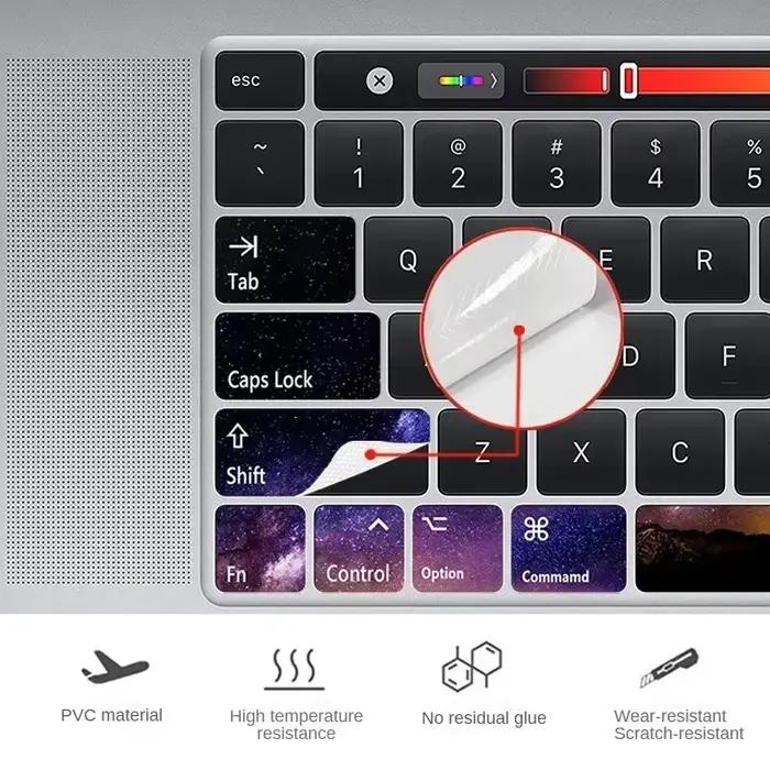 Autocollant d'embellissement de clavier d'ordinateur portable