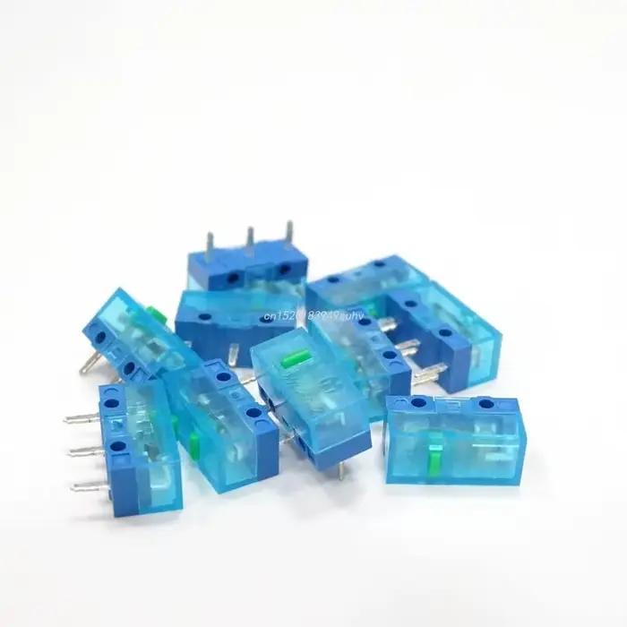 Micro bouton de souris transparent bleu