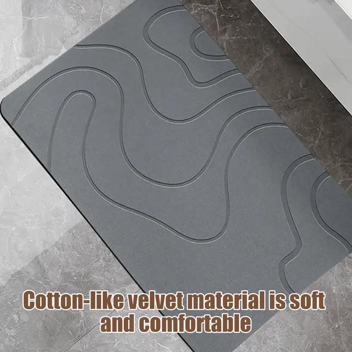 Tapis de bain en pierre absorbante, tapis antidérapant pour porte de toilette, absorption d'eau, séchage rapide, tapis de douche pour porte d'entrée, tapis de porte lavable