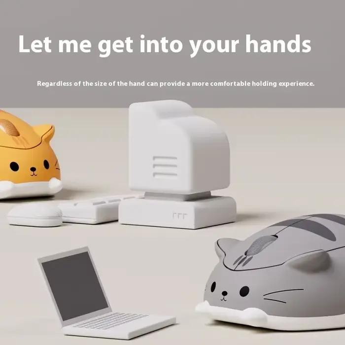 Souris sans fil Calico Cat 2.4G Bluetooth double mode
