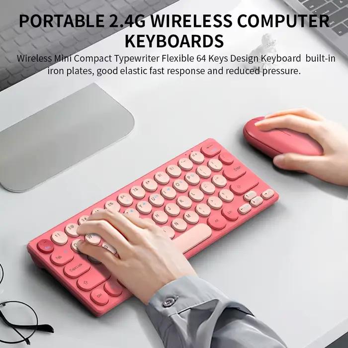 Clavier et souris sans fil colorés 2.4G