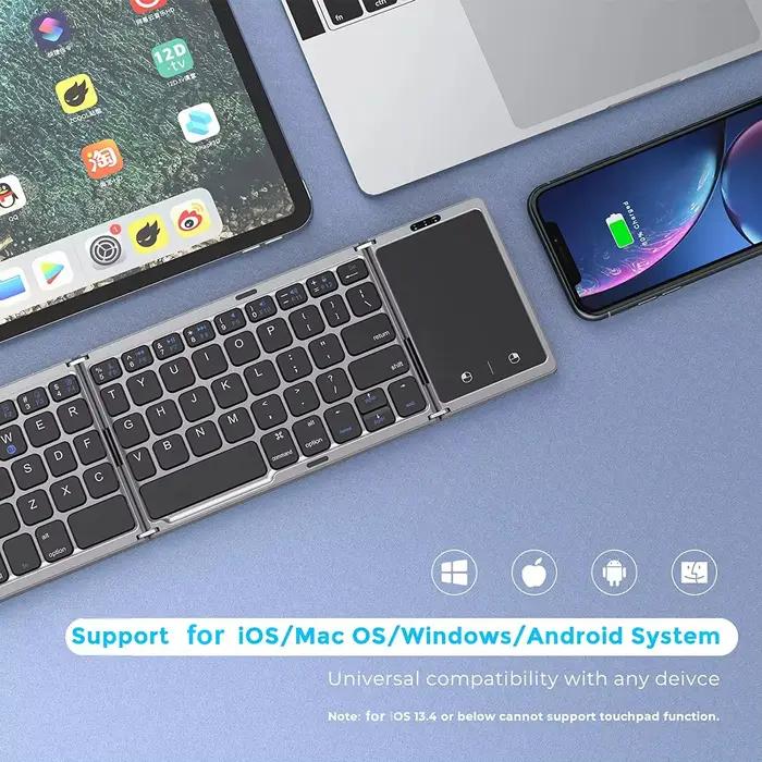 Mini clavier sans fil pliable à 3 pouces