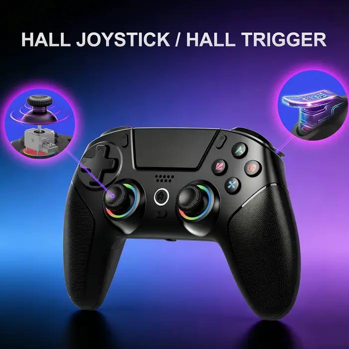Manette de jeu sans fil/filaire P501 pour PS5/PC avec joystick à effet Hall