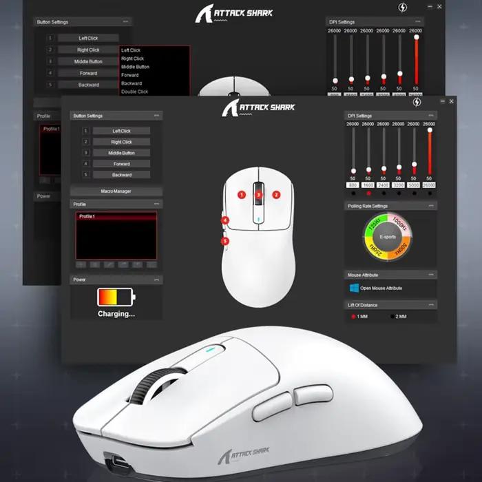 ATTACK SHARK X3 souris légère sans fil Bluetooth connexion tri-mode