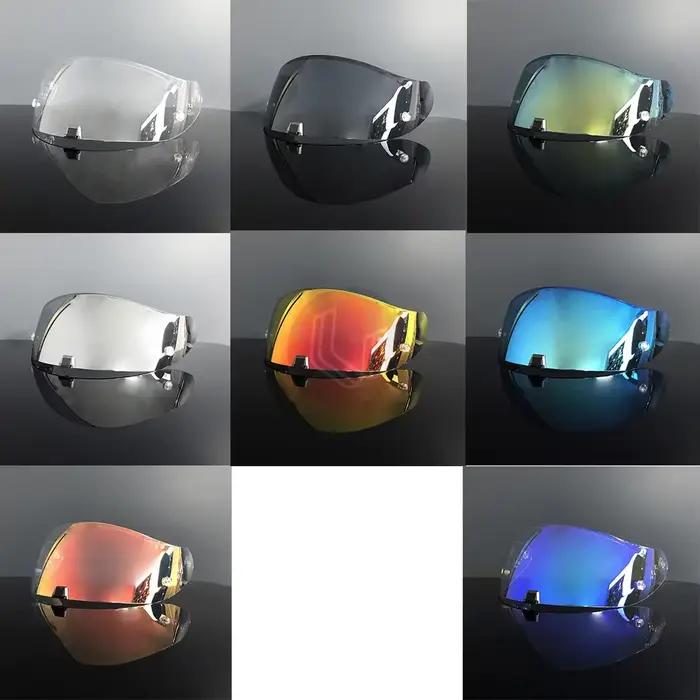 Visière de casque pour Scorpion Exo 1400 Carbon, R1 Air & EXO 520, visière de casque de moto, lunettes plaquées argent rouge, lentille de remplacement