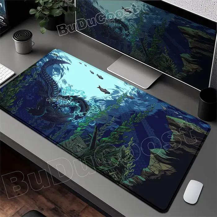 Tapis de souris Monster Hunter Wilds imprimé HD, caoutchouc naturel, bordures résistantes, précision de mouvement, résistance à l'usure, variété de couleurs et tailles pour gamer et collectionneur
