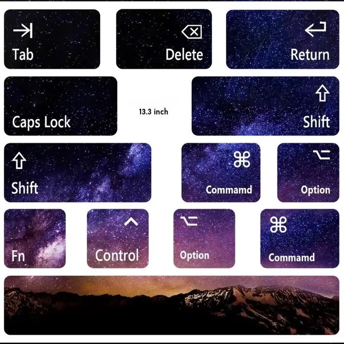 Autocollant d'embellissement de clavier d'ordinateur portable