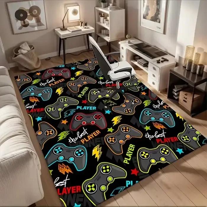Tapis de Gamer avec contrôleur de jeu sur PC