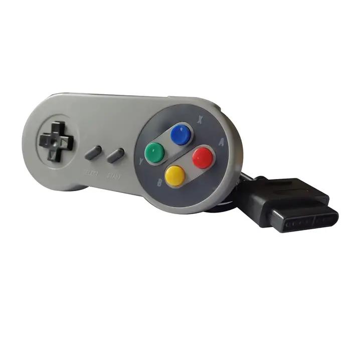 Manette de jeu filaire pour système SNES, 2 pièces, contrôleur de jeu