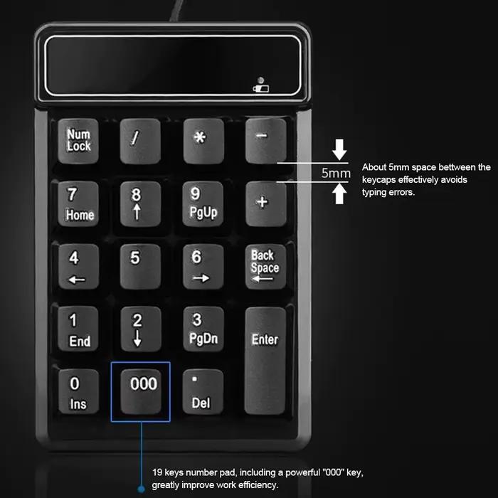 Pavé numérique USB filaire clavier