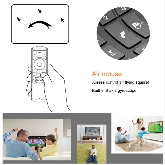 Rii Mini i25 HE/RU/US/AR/FR clavier sans fil Air Mouse télécommande avec clé Programmable pour Smart TV Android TV Box Fire TV