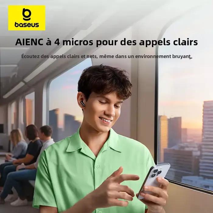 Écouteurs sans fil True Wireless Baseus Bass EP10/BP1 NC -43dB avec réduction de bruit ANC