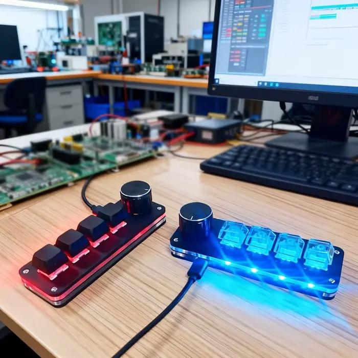 Mini clavier mécanique à 4 touches - Accès rapide aux fonctions de bureau